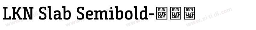 LKN Slab Semibold字体转换